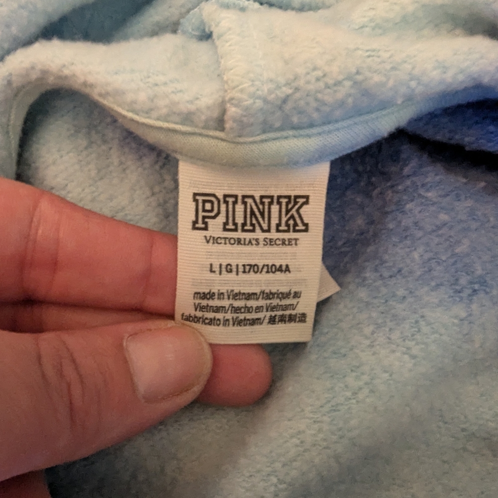 PINK Victoria's Secret Light Blue Hoodie - Picture 2 of 3
